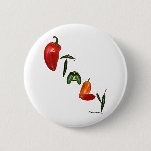 Italy Chilli Peppers 6 Cm Round Badge