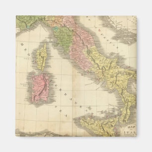 Italy Chonology Atlas Map Magnet