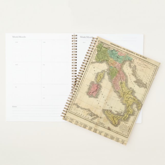 Italy Chonology Atlas Map Planner (Display)