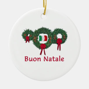 Italy Christmas 2 Ceramic Tree Decoration