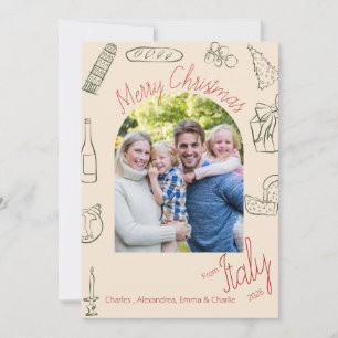 Italy Christmas Photo Holiday Card