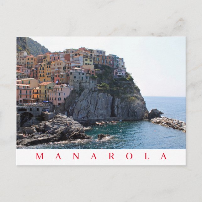 Italy Cinque Terre Manarola view postcard (Front)