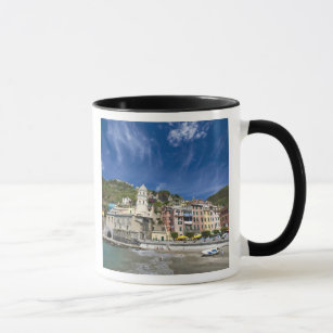 Italy, Cinque Terre, Vernazza, Harbour and Church Mug
