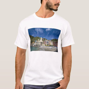 Italy, Cinque Terre, Vernazza, Harbour and Church T-Shirt