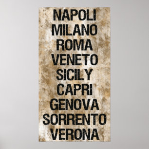 Italy Cities Poster