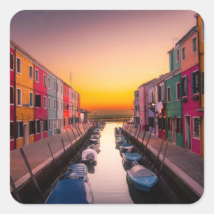 Italy Cityscape Square Sticker