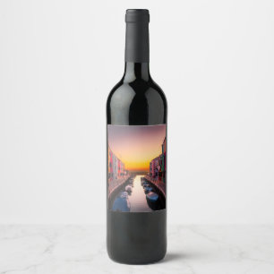 Italy Cityscape Wine Label
