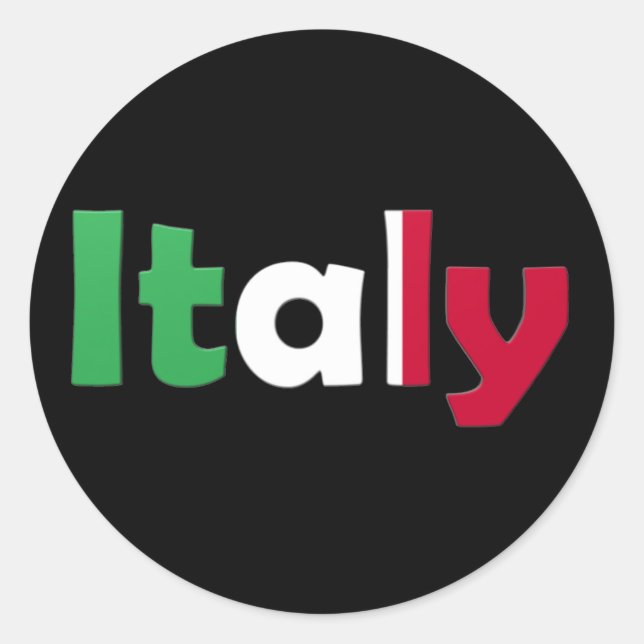Italy Classic Round Sticker (Front)