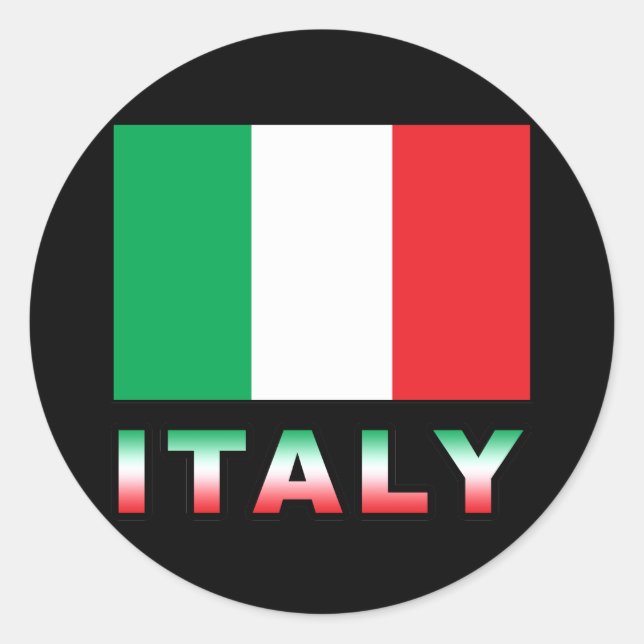 Italy Classic Round Sticker (Front)