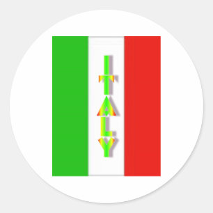 Italy Classic Round Sticker