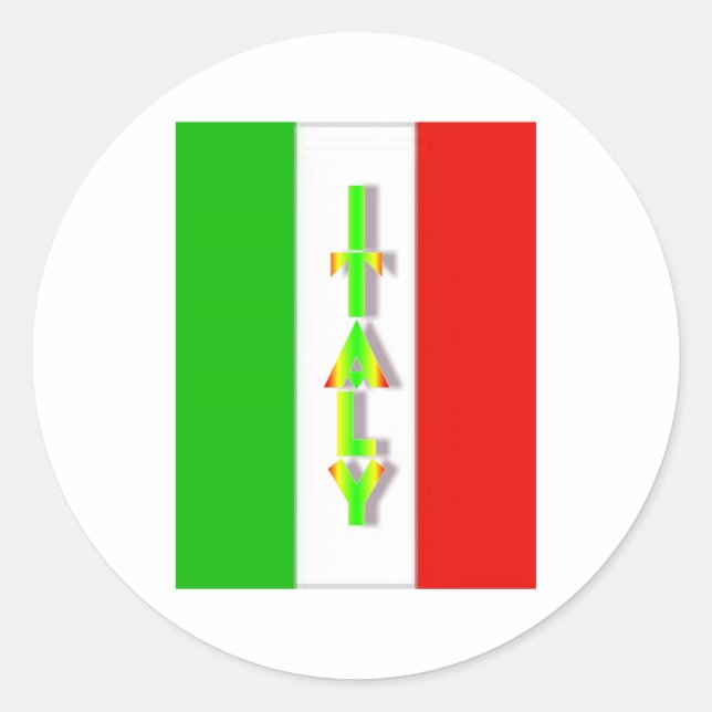 Italy Classic Round Sticker (Front)