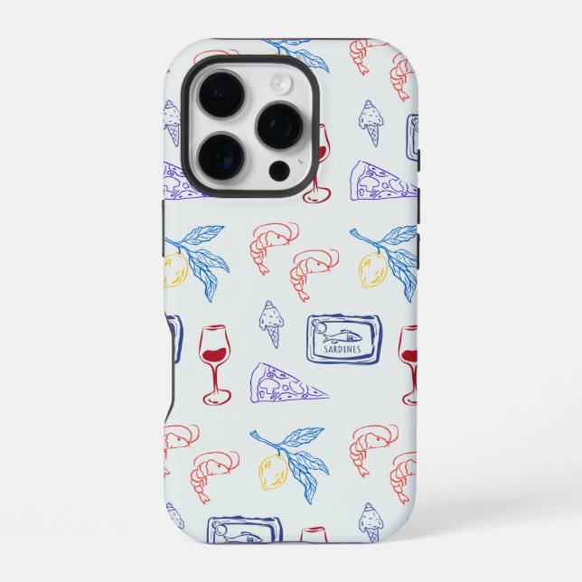 Italy Coastal Food iPhone Case (Back)