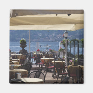 Italy, Como Province, Bellagio. Lakeside cafe. Magnet
