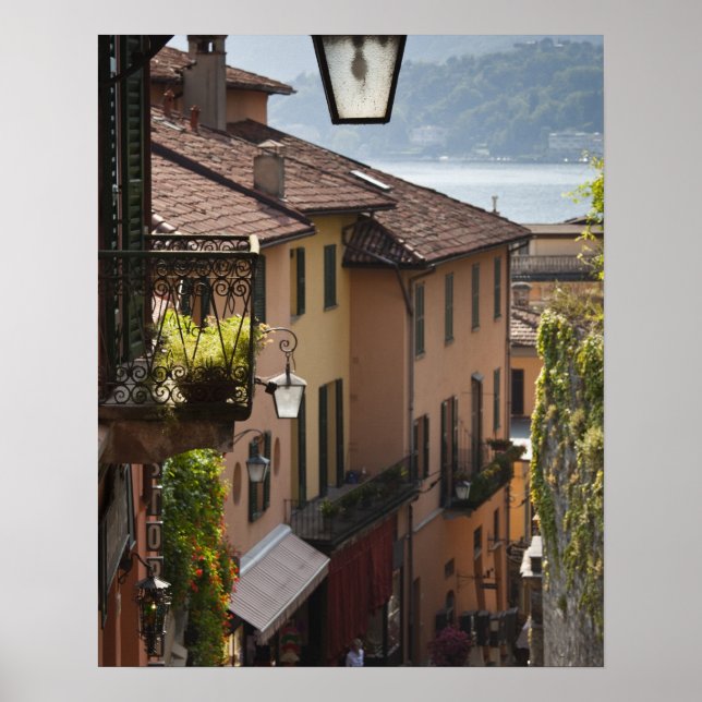 Italy, Como Province, Bellagio. Salita Poster (Front)