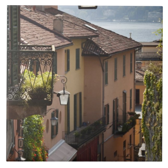 Italy, Como Province, Bellagio. Salita Tile (Front)