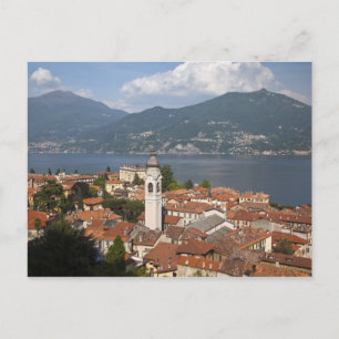 Italy, Como Province, Menaggio. Town view and Postcard