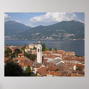 Italy, Como Province, Menaggio. Town view and Poster
