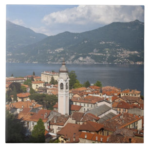 Italy, Como Province, Menaggio. Town view and Tile