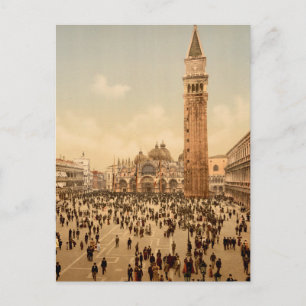 Italy Concert St Marks Place Venice Travel Postcard