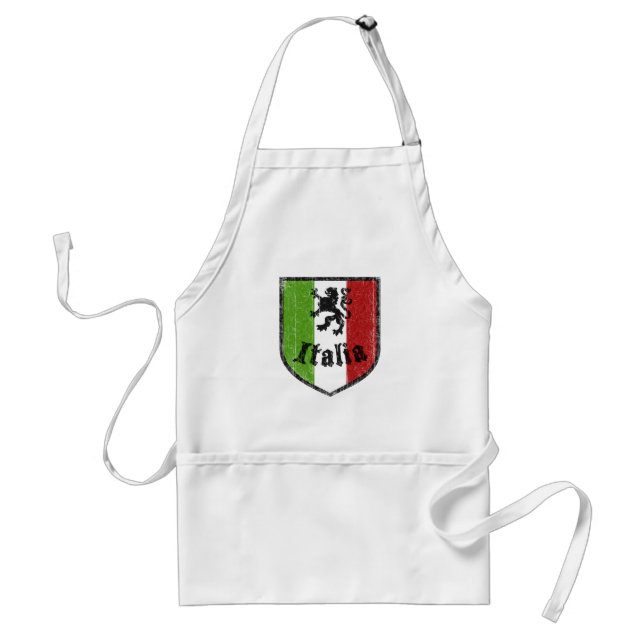 Italy Crest Cooking Apron (Front)