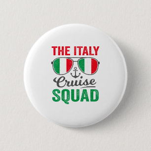 Italy Cruise Squad 2025 Italian Vacation Matching 6 Cm Round Badge