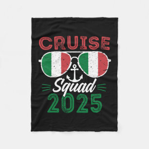 Italy Cruise Squad 2025 Matching Vacation Family C Fleece Blanket