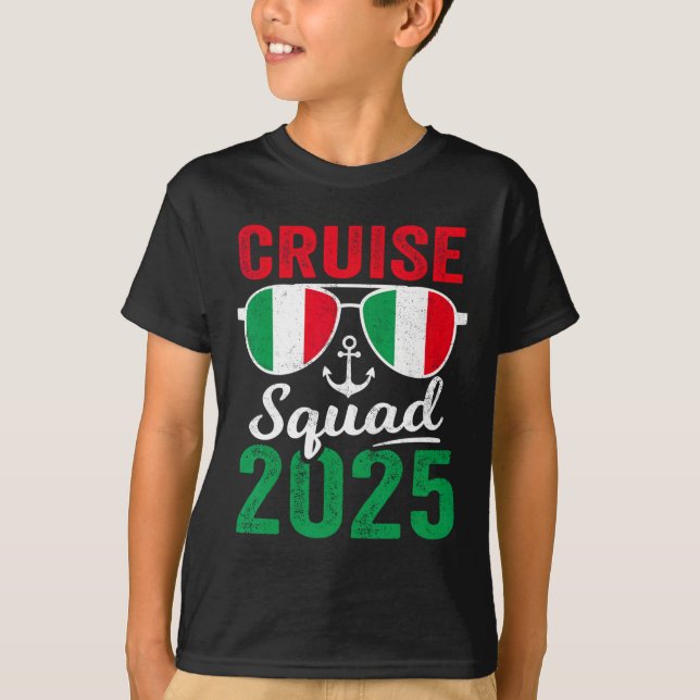 Italy Cruise Squad 2025 Summer Vacation Matching F T-Shirt (Front)