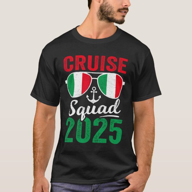 Italy Cruise Squad 2025 Summer Vacation Matching F T-Shirt (Front)