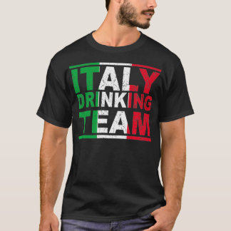 Italy Drinking Team Italian Beerlogist Whiskey Lov T-Shirt