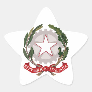 italy emblem star sticker