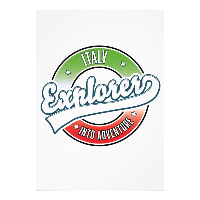 Italy explorer into adventure logo. photo print (Front)