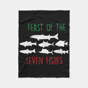 Italy Feast Of The Seven Fishes Italian Christmas  Fleece Blanket