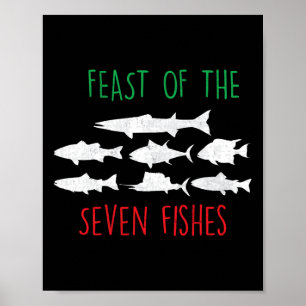 Italy Feast Of The Seven Fishes Italian Christmas Poster