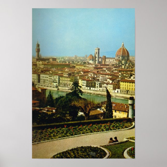 Italy, Firenze, Panorama of the city Poster (Front)