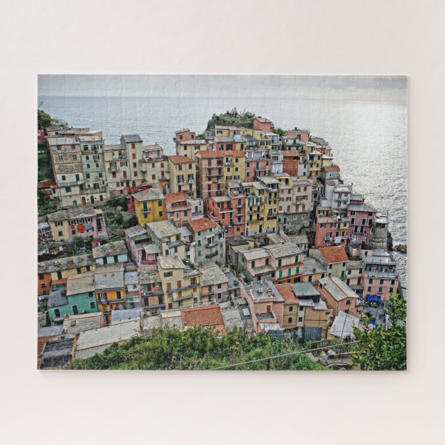 Italy Fishing Village - Manarola - 16x20 - 520 pc Jigsaw Puzzle (Horizontal)