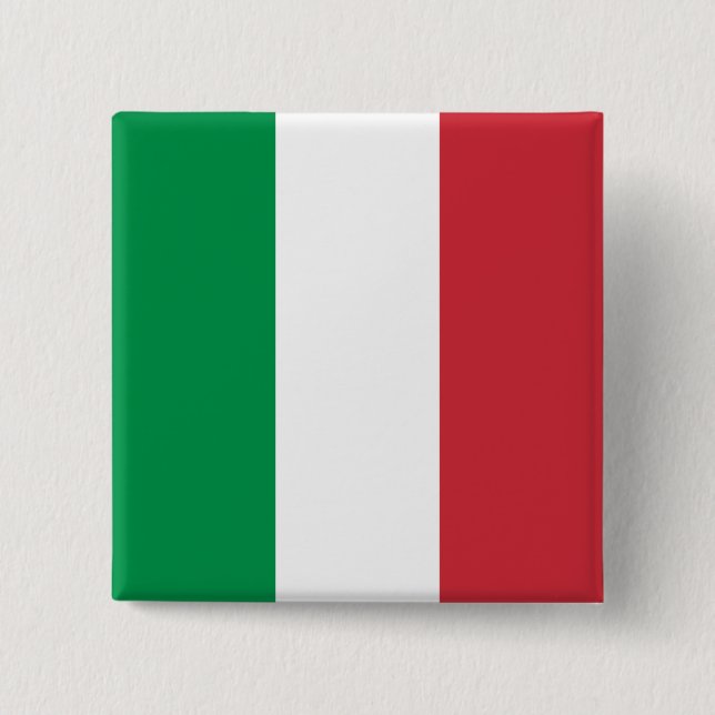 Italy Flag 15 Cm Square Badge (Front)