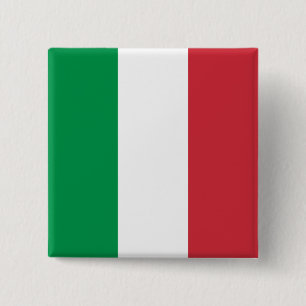 Italy Flag 15 Cm Square Badge