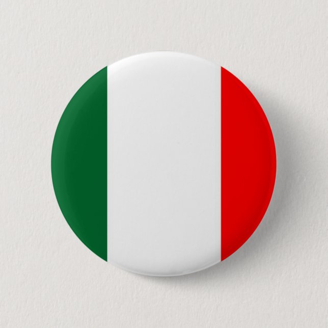 italy-flag 6 cm round badge (Front)