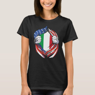 Italy Flag American Proud of My Italian Heritage T-Shirt