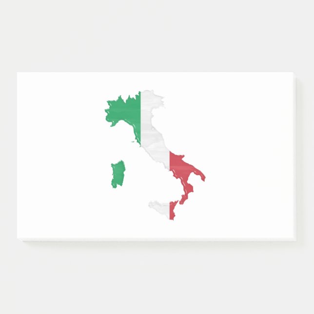 Italy flag and map post-it notes (Front)
