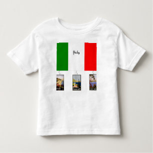 Italy - Flag and three vintage travel posters Toddler T-Shirt