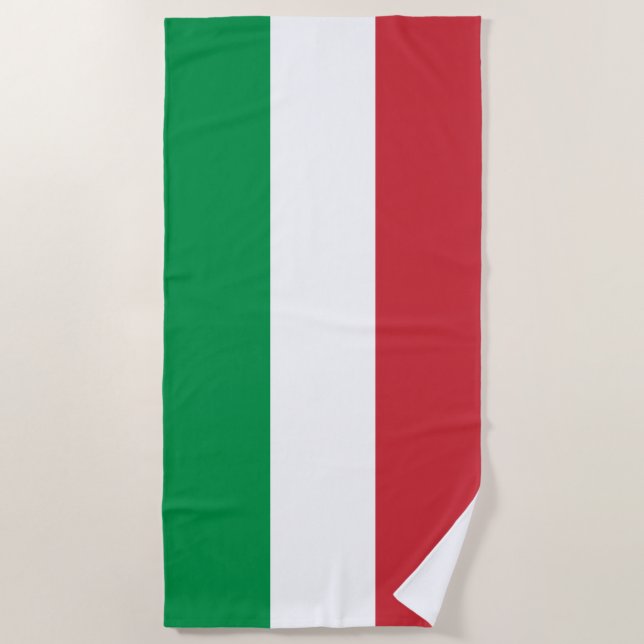 Italy Flag Beach Towel (Front)