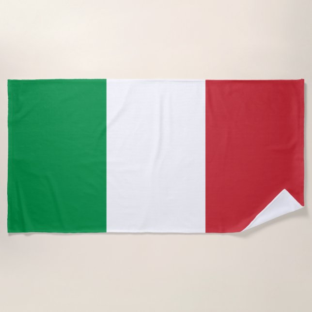 Italy Flag Beach Towel (Front)