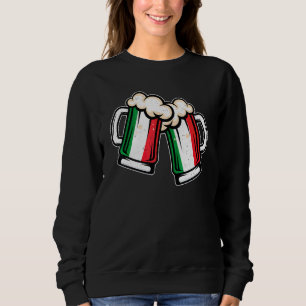 Italy Flag Beer Mug Cool Italian Beer Sweatshirt