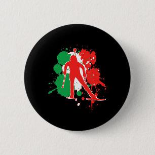 Italy Flag Biathlonist - Italian Biathlon 1 6 Cm Round Badge