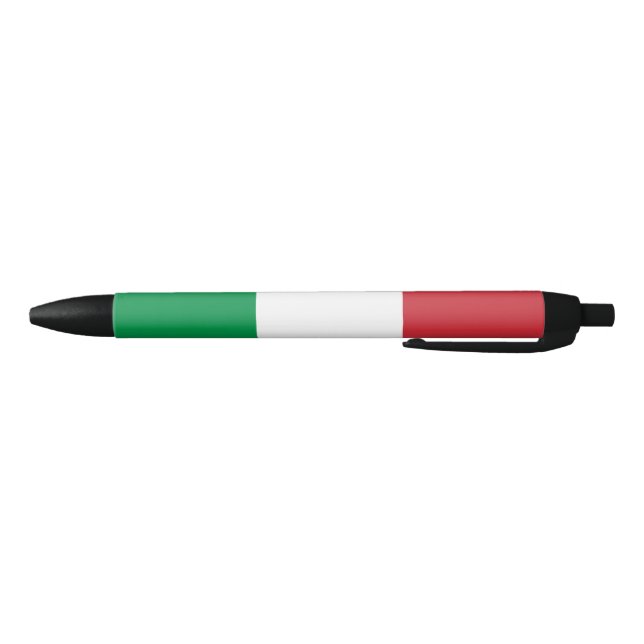 Italy Flag Black Ink Pen (Bottom)