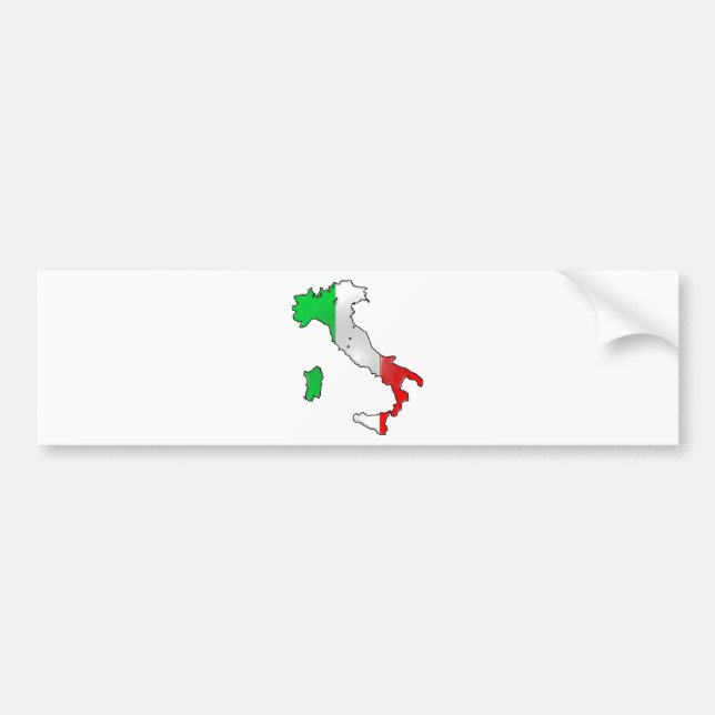 Italy Flag Bumper Sticker (Front)