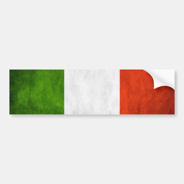 Italy Flag Bumper Sticker (Front)