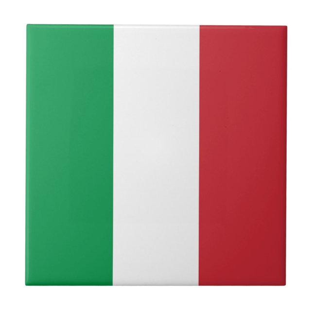 Italy Flag Ceramic Tile (Front)