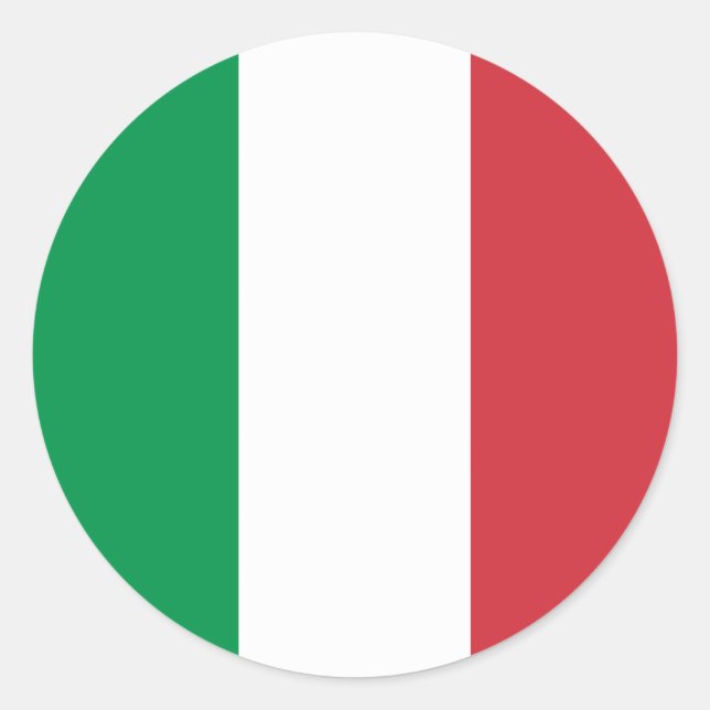 Italy Flag Classic Round Sticker (Front)